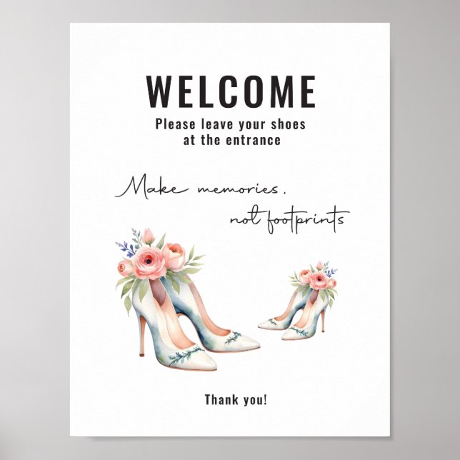 Shoes off guest sign Airbnb (Front)