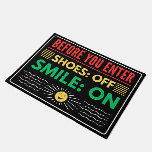 Shoes off, positivity in - Good Vibes Welcome Doormat