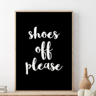 Shoes Off Print, Please Remove Your Shoes Poster