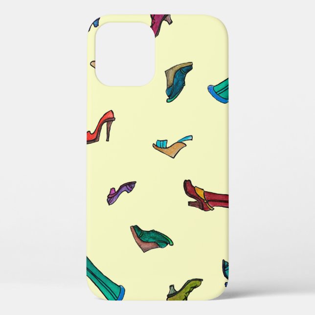 Shoes watercolor seamless pattern Case-Mate iPhone case (Back)