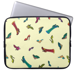 Shoes watercolor seamless pattern laptop sleeve