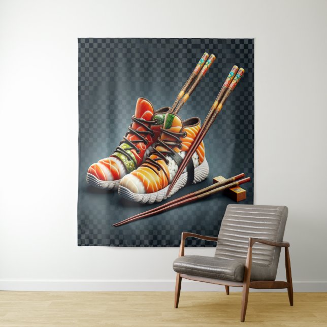 Shoeshi ME - Unique Sushi Sneaker Tapestry (In Situ)