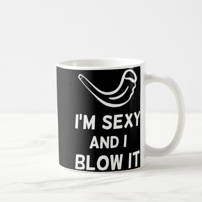 Shofar I'm Y And I Blow It Rosh Hashanah Jewish Ne Coffee Mug (Right)