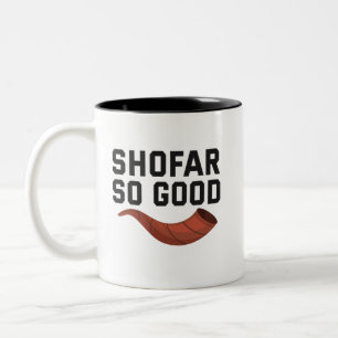 Shofar So Good Funny Hanukkah Jewish Holiday Gift Two-Tone Coffee Mug