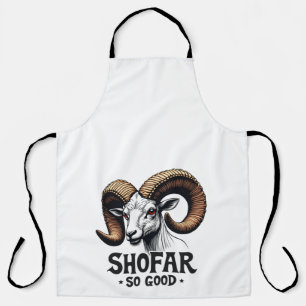 Shofar so good Jewish Goat Hanukkah Lovers Apron