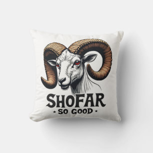 Shofar so good Jewish Goat Hanukkah Lovers  Cushion