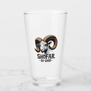 Shofar so good Jewish Goat Hanukkah Lovers Glass