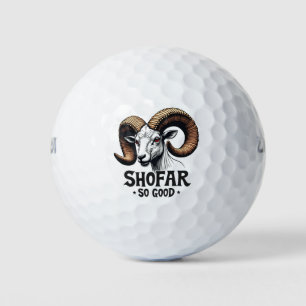 Shofar so good Jewish Goat Hanukkah Lovers  Golf Balls