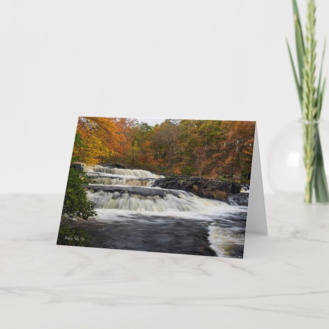 Shohola Falls in Autumn (2) Card (Front)