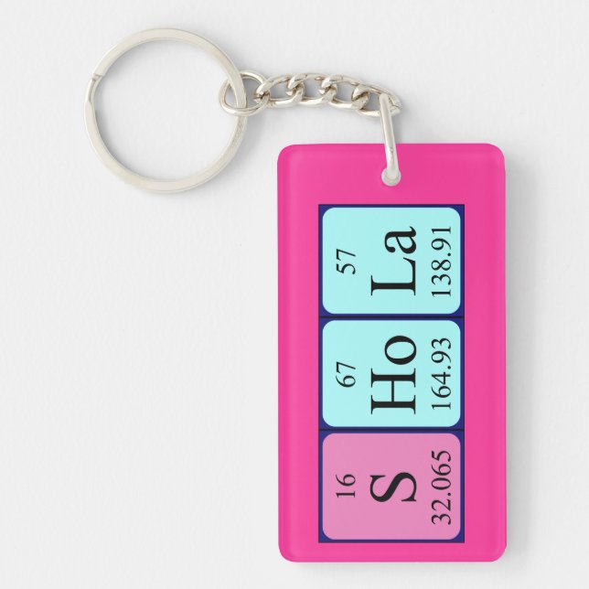 Shola periodic table name keyring (Front)