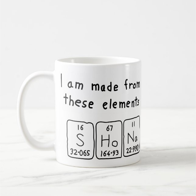 Shona periodic table name mug (Left)