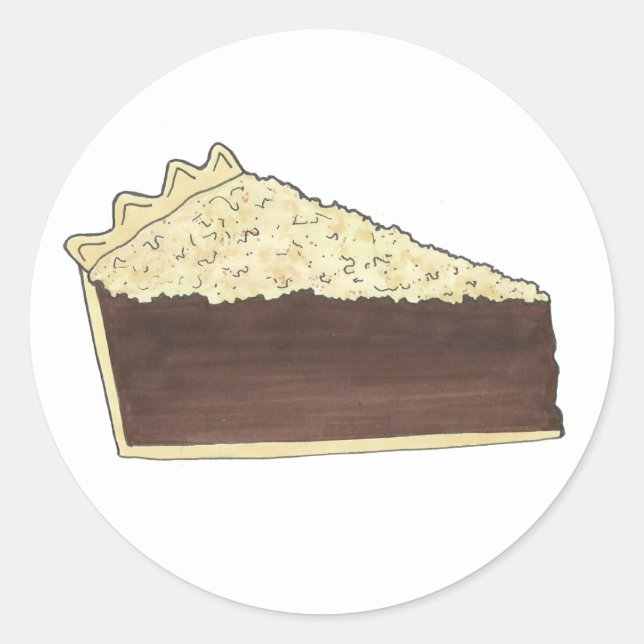 Shoo Fly Pie Social Party Dessert Bake Sale Slice Classic Round Sticker (Front)