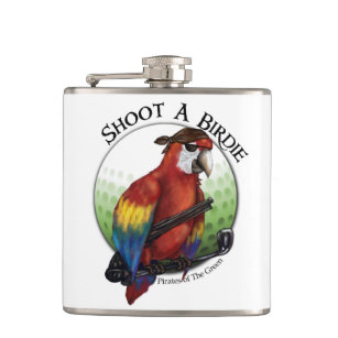 Shoot A Birdie Golf Ball Flask