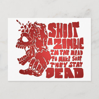 Shoot a Zombie in the Head Postcard