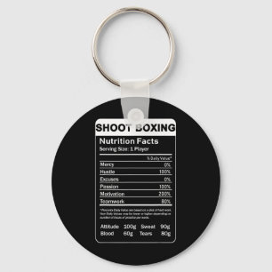 Shoot Boxing Nutrition Facts Key Ring