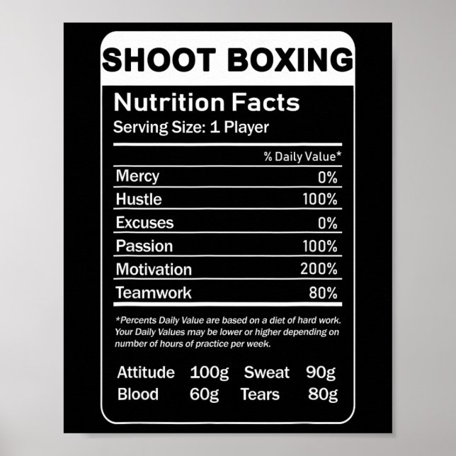 Shoot Boxing Nutrition Facts  Poster (Front)