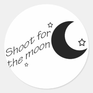 Shoot for the Moon Classic Round Sticker