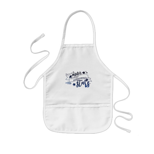 Shoot for the Moon Kids Apron (Front)