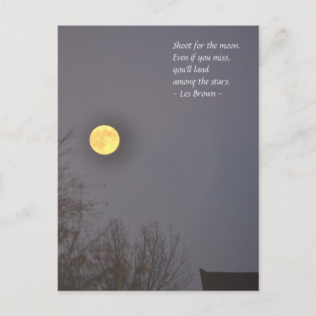 Shoot for the moon postcard (Front)