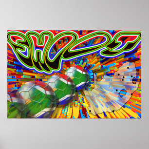 Shoot Goal Soccer Poster