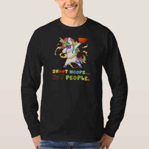 Shoot Hoops Not People Unicorn Basketball Cute Gi T-Shirt