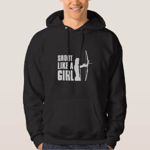 Shoot Like A Girl Archery Novelty Graphic Hoodie