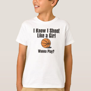 Shoot Like a Girl - Basketball T-Shirt