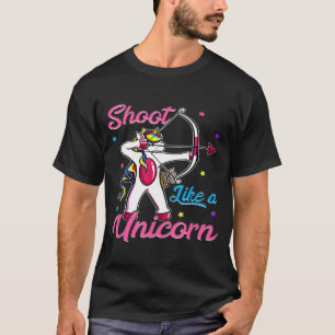 Shoot Like A Unicorn Archer Funny Bow Arrow Arche T-Shirt