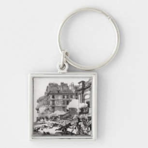 Shoot-out before St. Roch church in Paris Key Ring