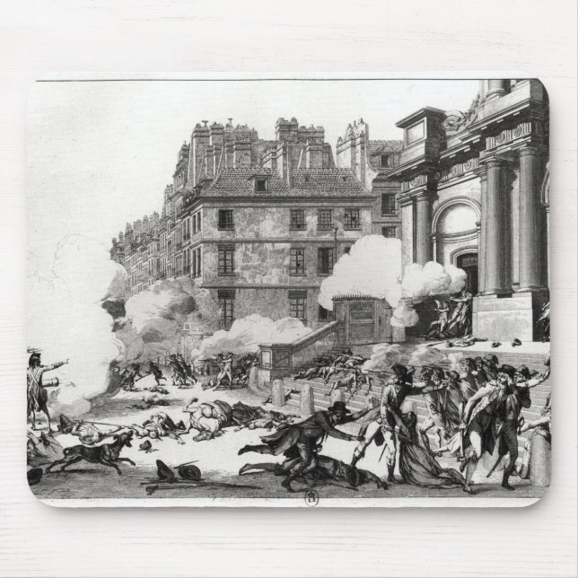 Shoot-out before St. Roch church in Paris Mouse Pad (Front)