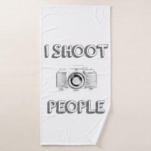 shoot people funny text photo camera photographer bath towel