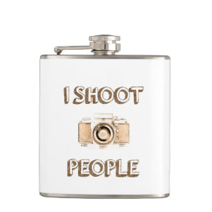 shoot people funny text photo camera photographer hip flask