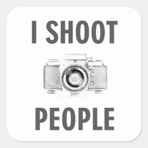shoot people funny text photo camera photographer square sticker