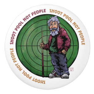 Shoot pool Not People Ceramic Knob