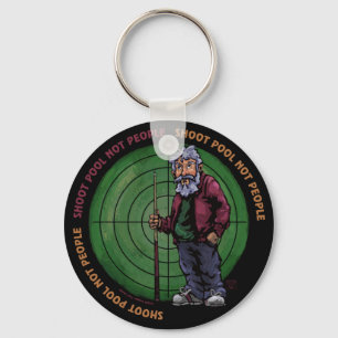 Shoot pool Not People Key Ring