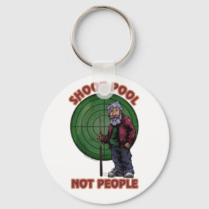 Shoot pool Not People Key Ring