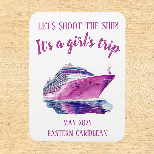 Shoot the Ship Cruise Group Girl's Pink Magnet (Creator Uploaded)