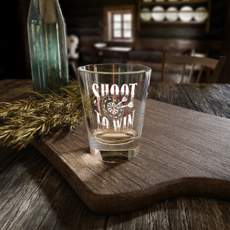 Shoot to Win - Dart Legend Shot Glass