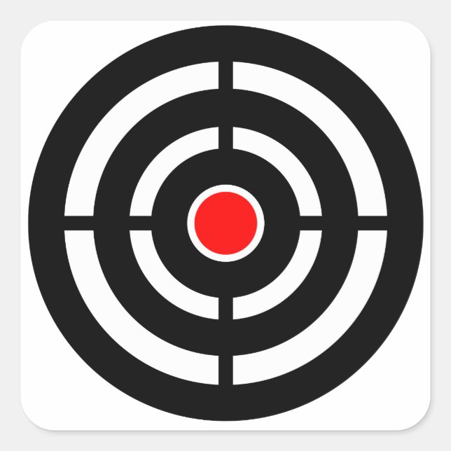 Shooting Archery Target Square Sticker (Front)