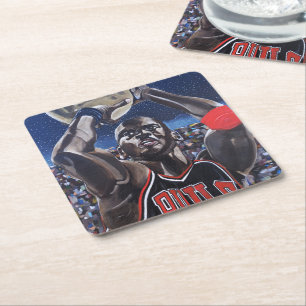 Shooting for the Moon Painting by Alfred Fox Square Paper Coaster