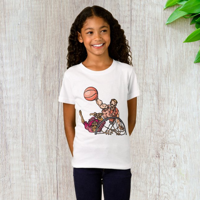 Shooting Hoops Girls T-Shirt (Creator Uploaded)