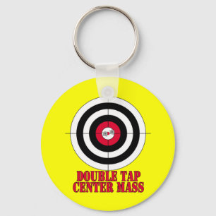 Shooting Range Target Bullseye Gun Keychain