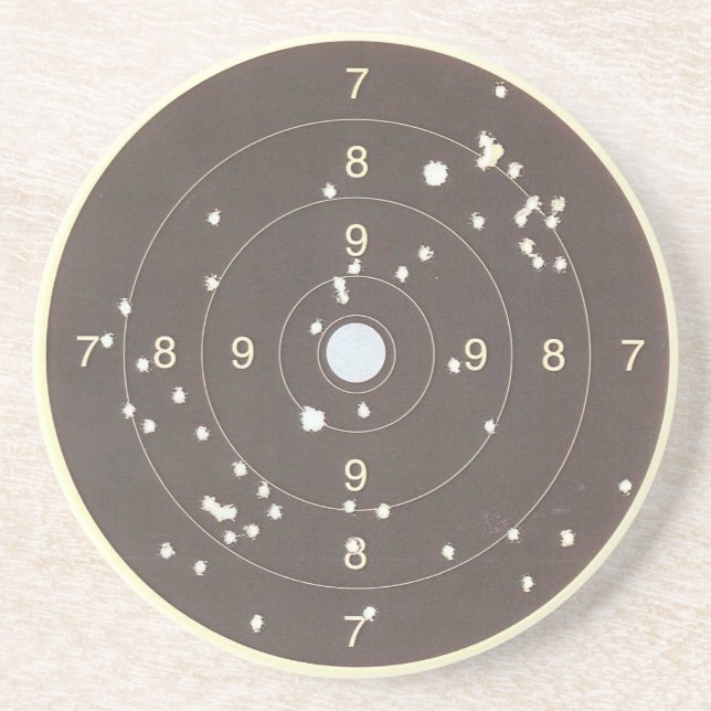 Shooting Range Target Coaster (Front)