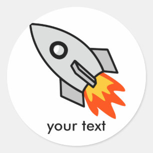 Shooting rocket Gifts Classic Round Sticker