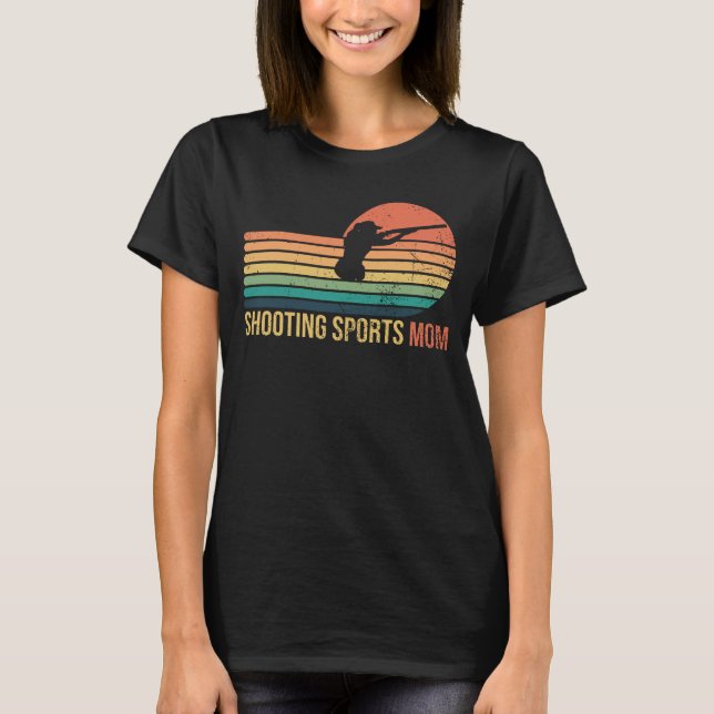 Shooting Sports Mum Trap Shooting Gun Clay Pigeon  T-Shirt (Front)