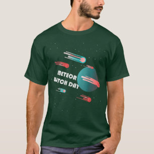 Shooting Star And Night Sky Meteor Watch Day T-Shirt