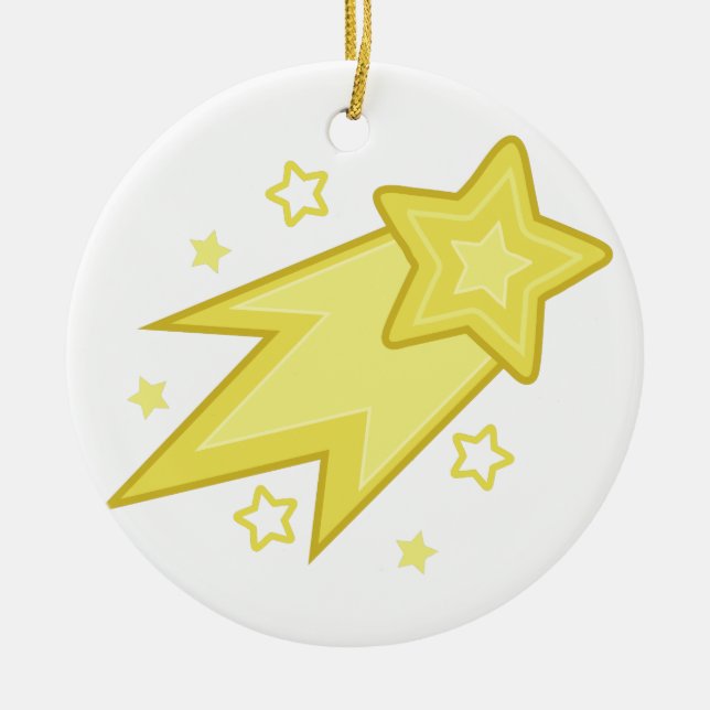 Shooting Star Ceramic Tree Decoration (Front)