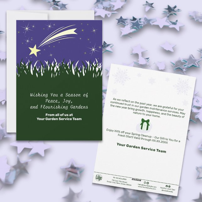 Shooting Star Christmas Business Holiday Card (Shooting Star Christmas Business Holiday Card)