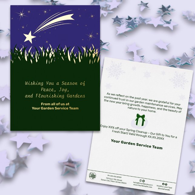 Shooting Star Christmas Foil Business Holiday Card (Shooting Star Christmas Foil Business Holiday Card)