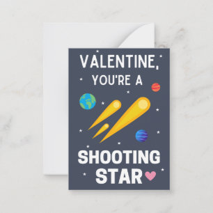 Shooting Star Classroom Valentine's Day Card